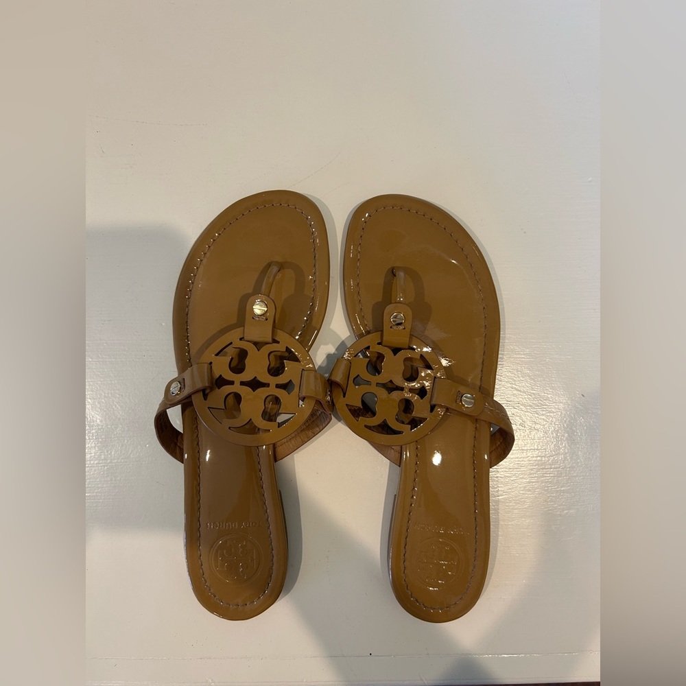 Tory Burch Leather Miller Sandal in Tan